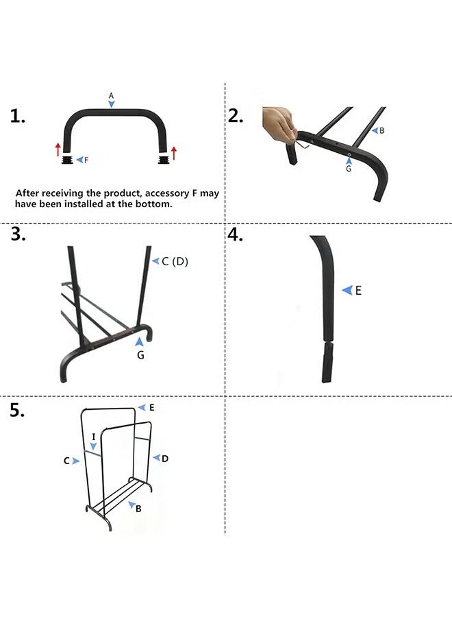 Double-Layer Floor-to-Ceiling Drying Racks with One-Layer Storage Racks, Adjustable and Retractable, Anti-Rust and Environmentally Friendly, Large-Capacity Simple Hangers, Household Bedroom Clothes Racks, Balcony Drying Racks - Image 5