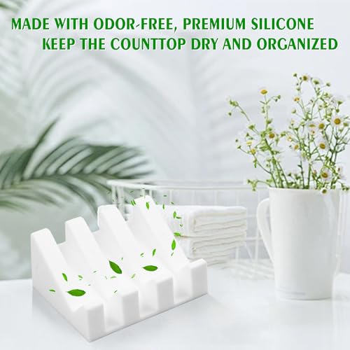 Coipdfty Self Draining Soap Dish,Silicone Suction Cup Soap Holder, Bathroom Soap Dish for Bar Soap,Can Extend Soap Life,Bathroom, Bath Tub, Kitchen Sink (1, White) - Image 4