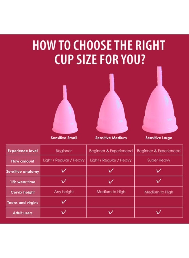 Namyaa Ultra Soft Reusable Silicone Menstrual Cup,+cup wash 30ML, FDA Compliant Medical Grade Silicone, Large (20-28ml), Pink - Image 2