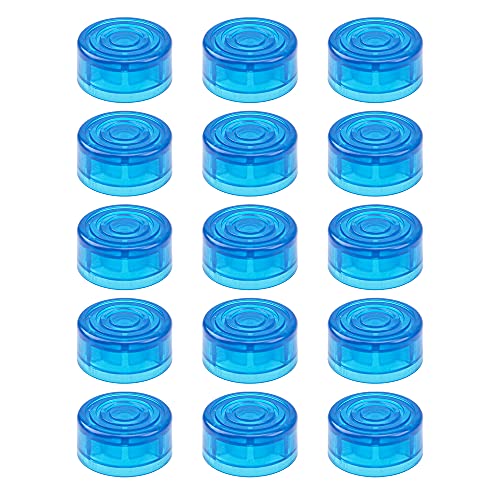 Yootones 15Pcs Yootones Guitar Effect Footswitch Topper,Foot Nail Cap Pedal Topper Compatible with Protection Cap Make Effect Footboard More Efficient Anti-Slip Surface (Light blue) - Image 1