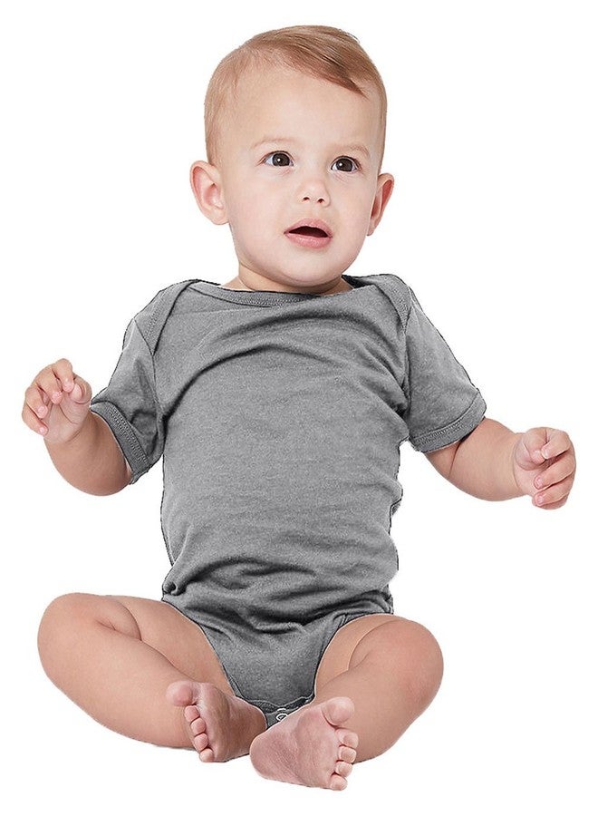 BELLA+CANVAS Bella + Canvas Infant Jersey Short-Sleeve One-Piece 12-18MOS ATHLETIC HEATHER - Image 1