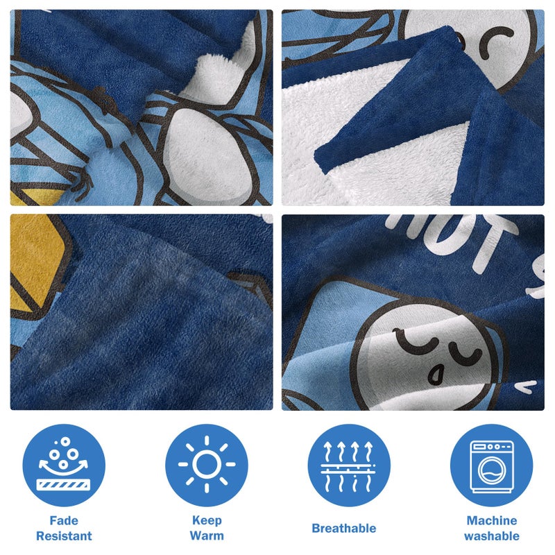 GoMelley Funny Birthday Gifts for Dad Husband, Dad is Not Sleeping Blanket, Dads Gifts from Daughter Son, Super Soft Throws Blanket for Couch and Napping, 60" x 50" (Blue) - Image 4