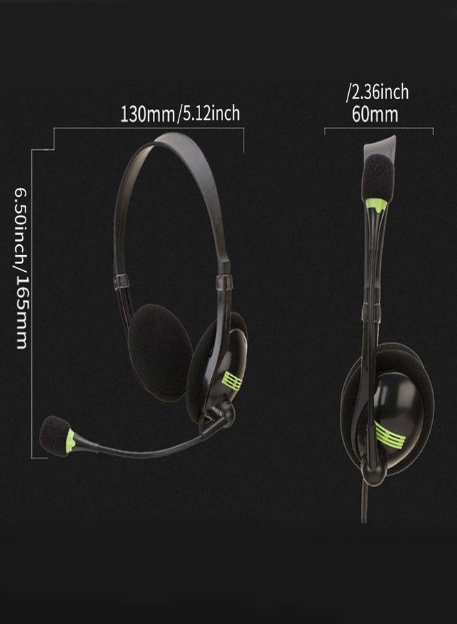 CALIDAKA USB Headset with Microphone, Lightweight PC Headphones for Business, Online Courses, Skype Chat, Call Center, Gaming, Noise Reduction - Image 3