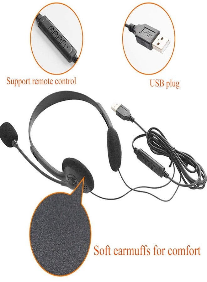 CALIDAKA USB Headset with Microphone, Lightweight PC Headphones for Business, Online Courses, Skype Chat, Call Center, Gaming, Noise Reduction - Image 5