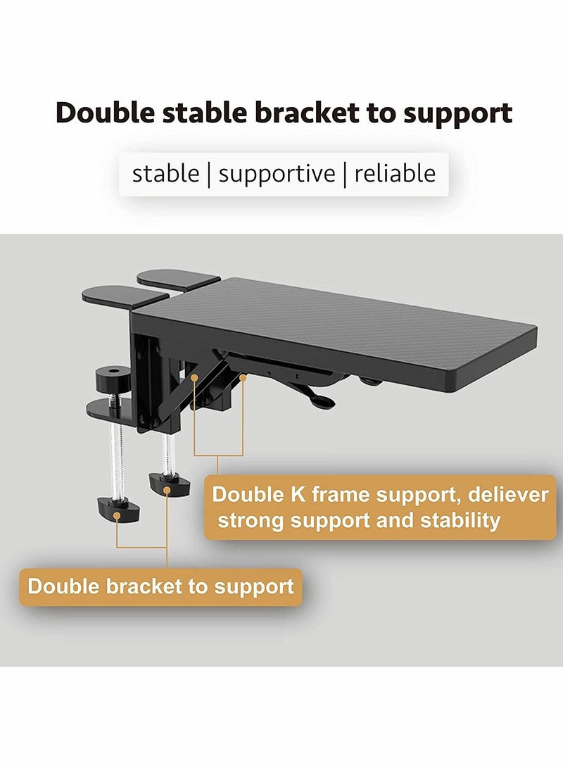 سيوسي مساند المعصم ، دعامة دعم ذراع الكمبيوتر ، مناسبة لمكاتب المكاتب ، دعم قوي لذراع الماوس ، موسع مكتب الكمبيوتر ، مناسب للمنزل والمكتب - Image 4
