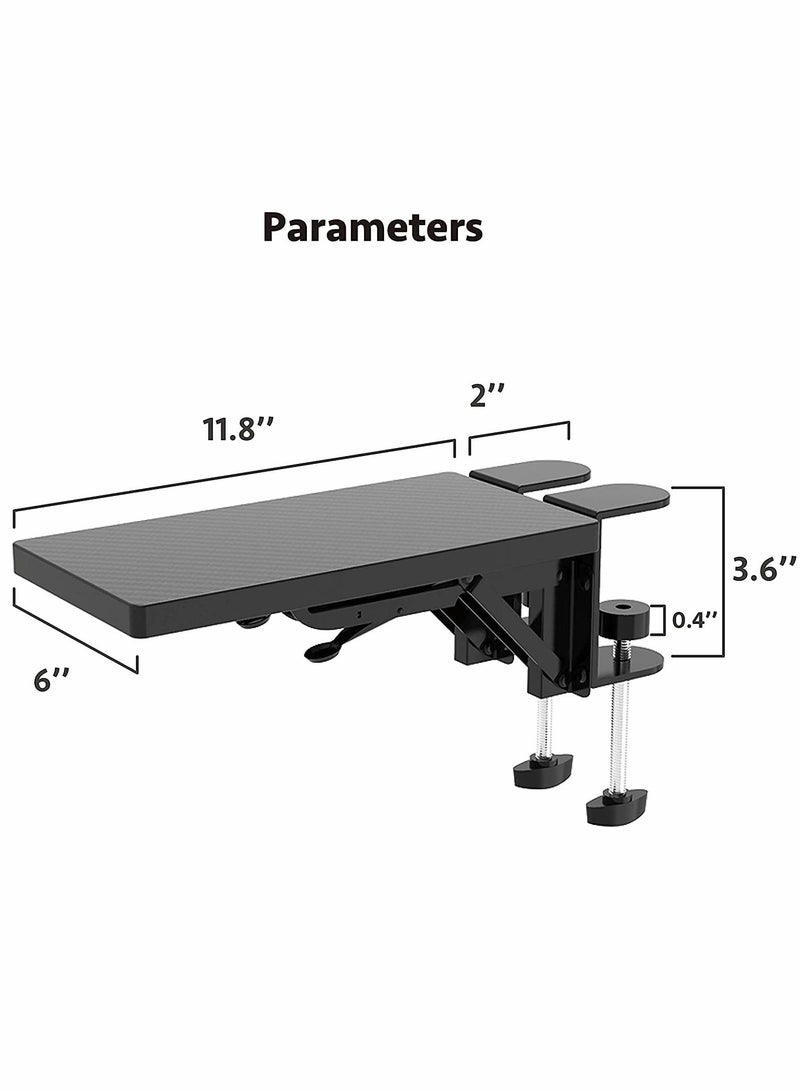 سيوسي مساند المعصم ، دعامة دعم ذراع الكمبيوتر ، مناسبة لمكاتب المكاتب ، دعم قوي لذراع الماوس ، موسع مكتب الكمبيوتر ، مناسب للمنزل والمكتب - Image 5