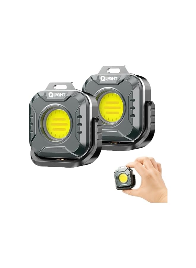QLIGHT QLIGHT 2PACK Rechargeable Mini Flashlight Outdoor Led Torch Light, COB Camping Lights Outdoor, Adjustable Color Temp (2700K-8000K), Waterproof, Emergency Light Rechargeable, Light for Camping. - Image 2