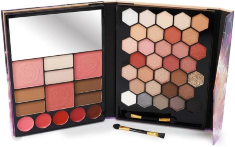 Colors Colorful Eyeshadow Palette Makeup,Rose Gold Brown Nude Matte Shimmer Eye Shadow Powder Palette,Naturing-Looking Long Lasting Waterproof-brown cover - cover -N2-45 COLORS