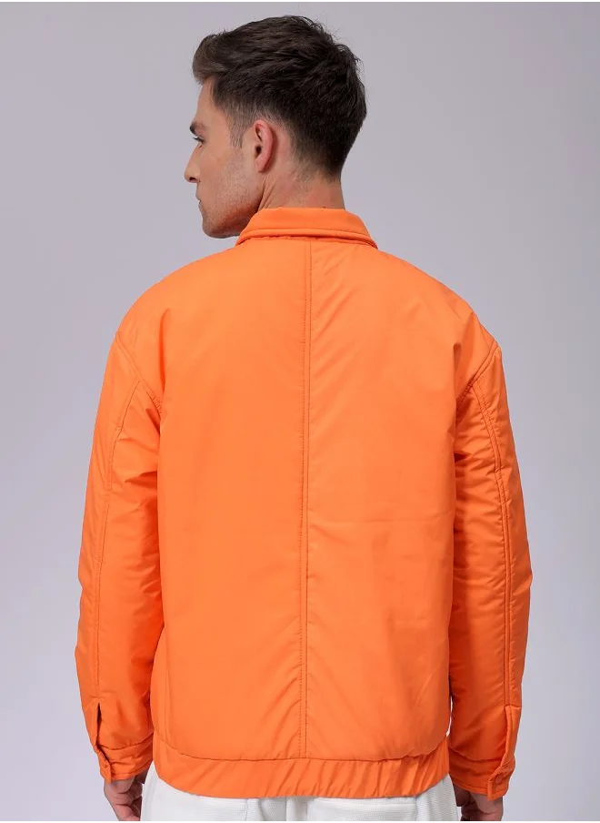 The Indian Garage Co Men Slim Fit Solid Puffer Jackets