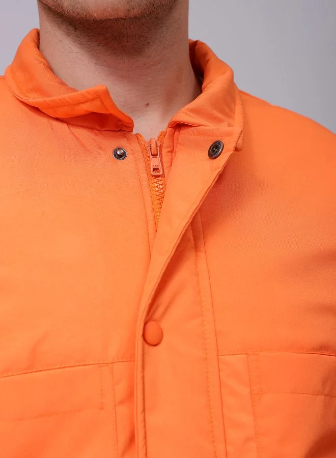 The Indian Garage Co Men Slim Fit Solid Puffer Jackets