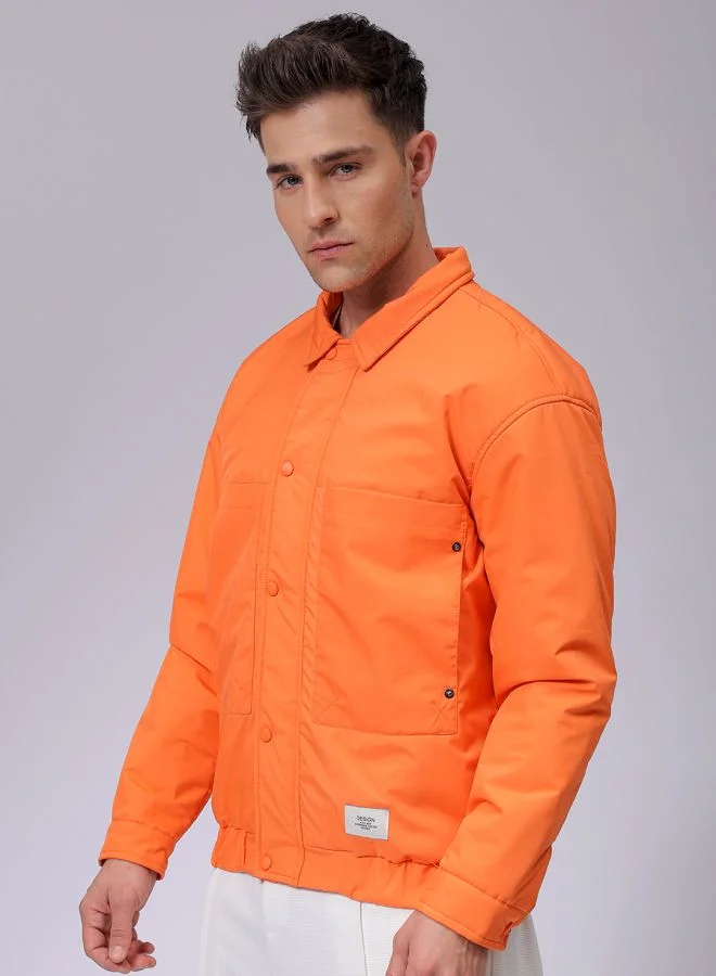 The Indian Garage Co Men Slim Fit Solid Puffer Jackets