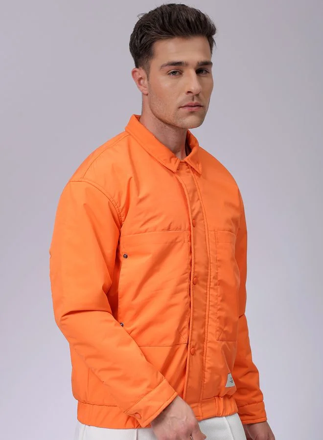 The Indian Garage Co Men Slim Fit Solid Puffer Jackets