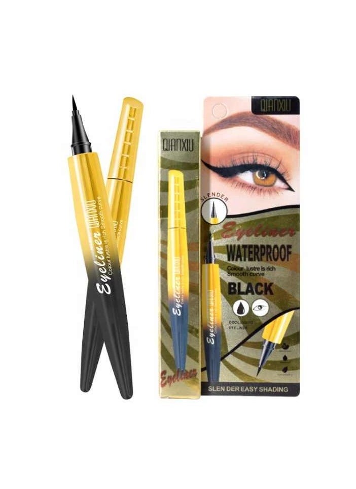 QIANXIU - Rich Smooth Curve Eyeliner Colour Luster 2 Pcs - Image 1