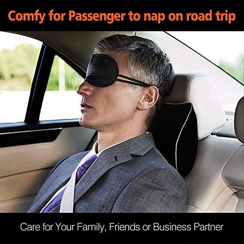 ICOMFYWAY Car Neck Support Pillow for Driving, Car Seat Headrest Pillow with Soft Memory Foam (Red) - Image 3