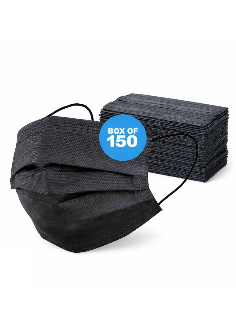 3 علب كمامات سوداء (150 كمامة)