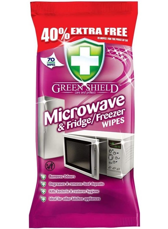 Microwave & Fridge/Freezer Wipes 70 Wipes