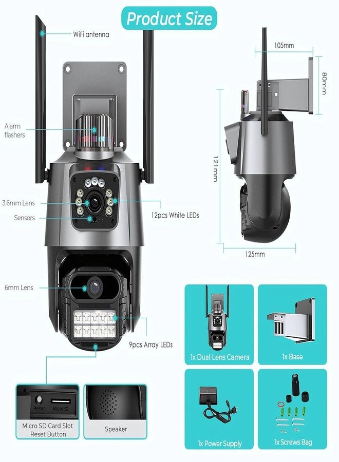 MAYUMI 2k High Definition CCTV | Weatherproof with Night Vision Ai Motion Detection 2way Calling/Sd Card/Cloud | 6MP Outdoor WiFi CCTV Camera for Home Office Farm Construction Outdoor - Image 2