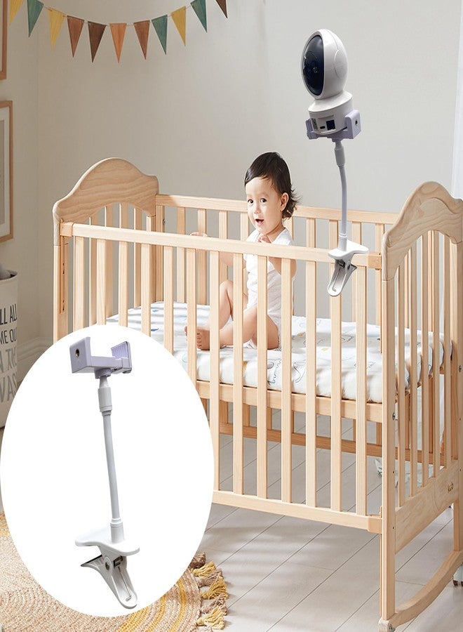 NVRTTRR Universal 1/4 Threaded Hole Baby Monitor Mount Bracket, Adjustable Gooseneck Arm Holder with Clip Baby Monitors. (10in) - Image 4