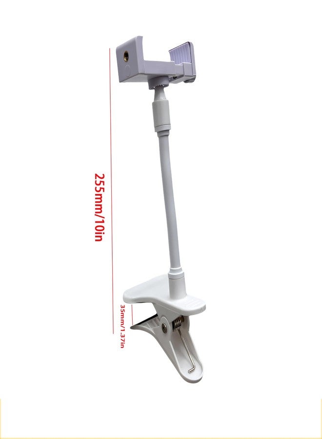 NVRTTRR Universal 1/4 Threaded Hole Baby Monitor Mount Bracket, Adjustable Gooseneck Arm Holder with Clip Baby Monitors. (10in) - Image 2