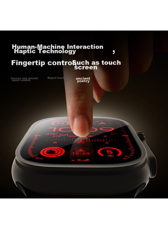 WP W&p Compatible With Apple Watch Protective Film, Apple Iwatch Ultra 2/1 Titanium Alloy Frame Full Coverage Tempered Glass Film, High-definition Ultra-clear Film - Image 3