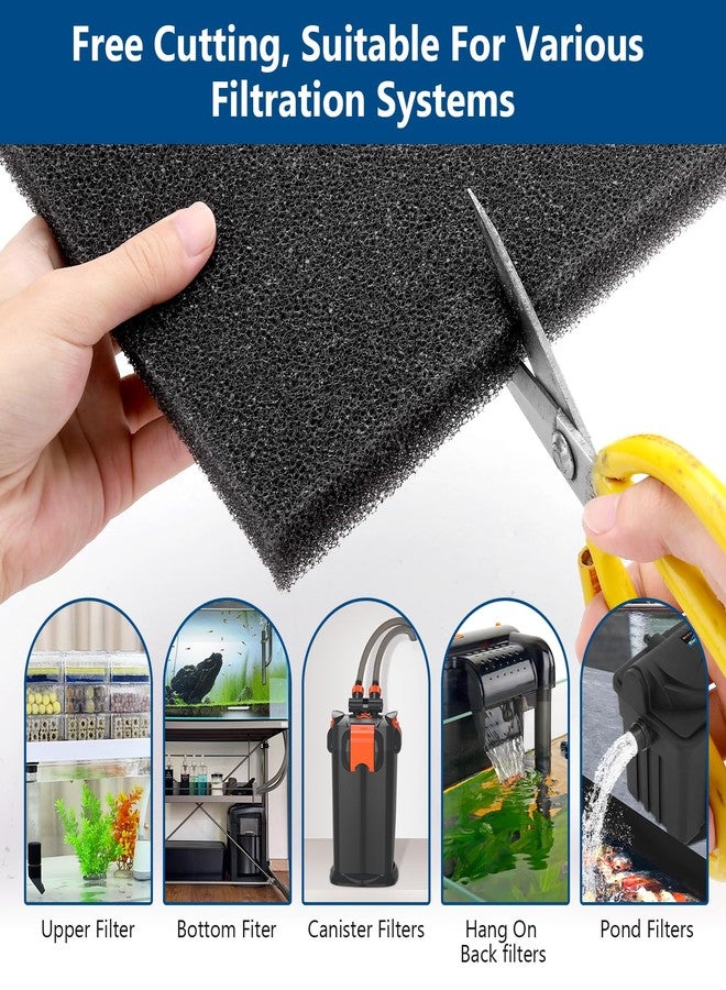 هايغر وسادة ترشيح إسفنجية لحوض السمك من هيجر، إسفنجات رغوية لفلترة المياه، ورقة رغوية مفتوحة الخلايا قابلة للقص حسب المقاس لأحواض الأسماك والبرك، صغير (عبوة من 4 قطع 5.9 * 3.9 * 1 بوصة) - Image 4