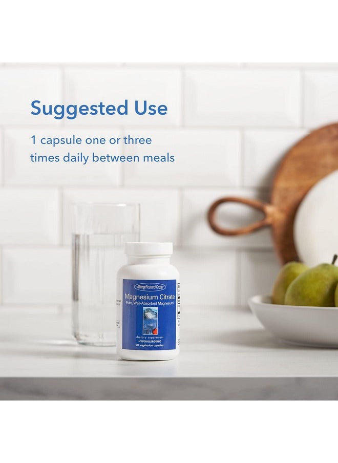 Allergy Research Group - Magnesium Citrate 170 Mg 90 Capsules - Image 1