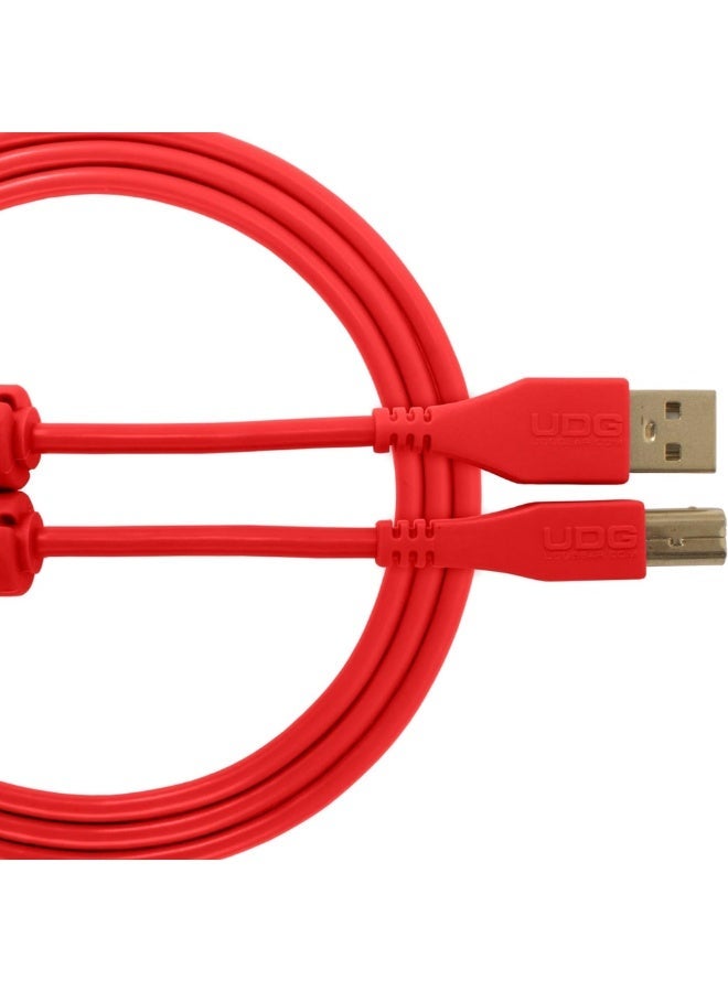 UDG Ultimate Audio Cable USB 2.0 A-B, Red, Straight, 3 m - Image 1