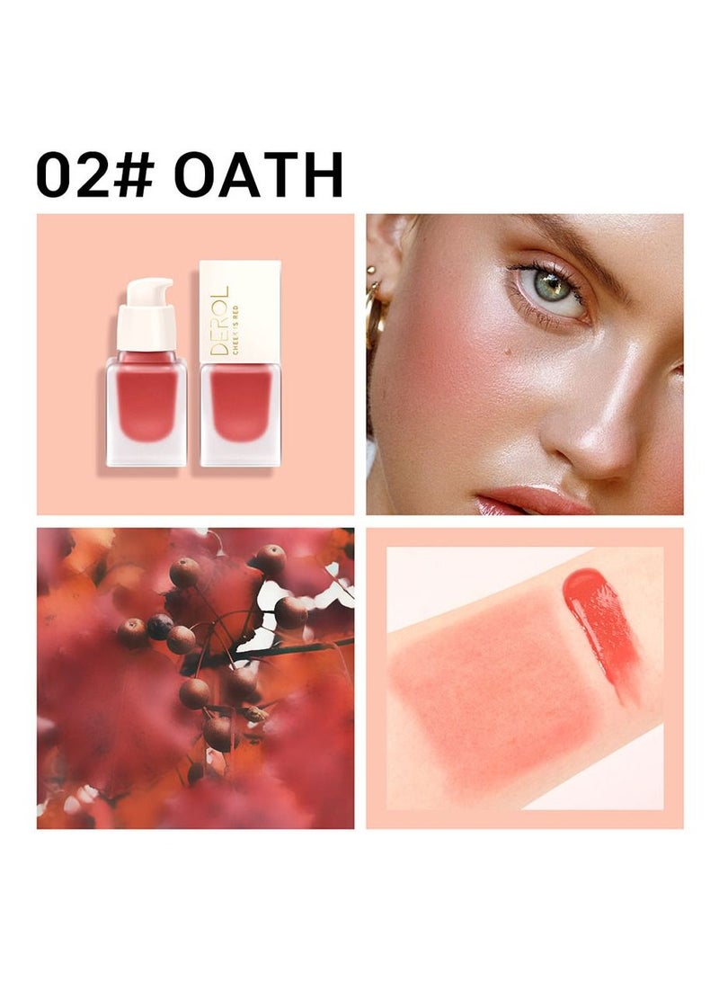 DEROL Mousse Liquid Cream Blush For Cheeks Face Blushes Stick Palette Bronzer Highlighter Shape Contour Moisturizing And Breathable Matte Finish Long-wearing Waterproof For Women Makeup - Image 1