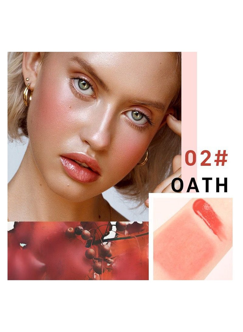 DEROL Mousse Liquid Cream Blush For Cheeks Face Blushes Stick Palette Bronzer Highlighter Shape Contour Moisturizing And Breathable Matte Finish Long-wearing Waterproof For Women Makeup - Image 2