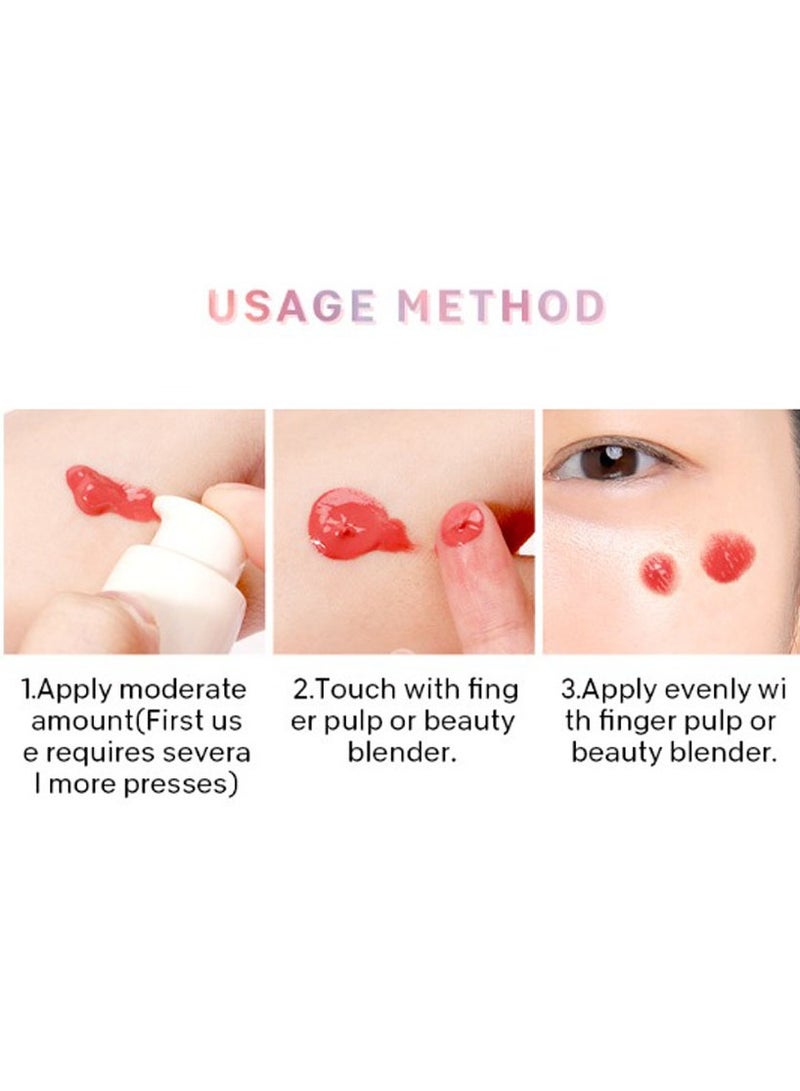 DEROL Mousse Liquid Cream Blush For Cheeks Face Blushes Stick Palette Bronzer Highlighter Shape Contour Moisturizing And Breathable Matte Finish Long-wearing Waterproof For Women Makeup - Image 4