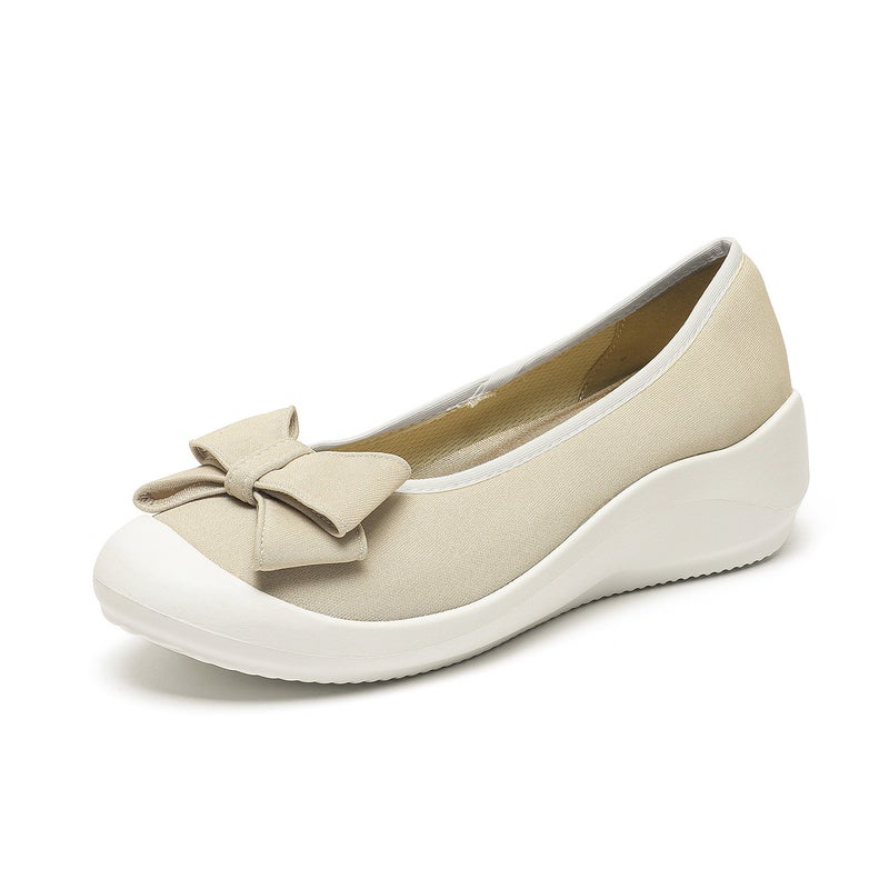 Elegant Women's Wedge Shoes with Bow Design