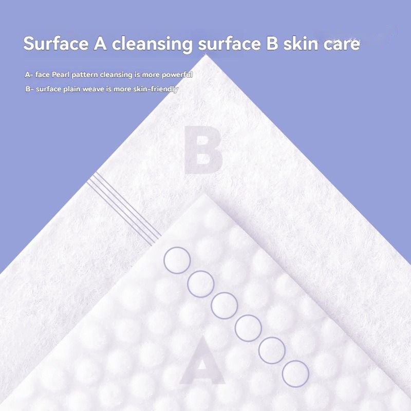 Facial Cleansing Wipes 100-Count Premium Thick Pure Cotton - Dual Dry Wet Use Gentle Absorbent Makeup Remover Towels for Daily Skincare Travel Hygiene All Skin Types - Image 4