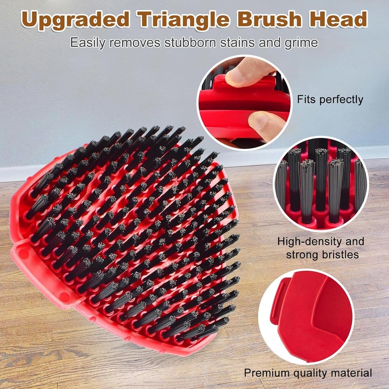 Heuihm Mop Heads Replacements for O Cedar EasyWring 1 Tank,Spin Mop Replace Heads for OCedar,Includes 3 Microfiber Mop Refills,1 Upgrade Scrubber Brushes and 1 Base for Deep Cleaning Machine Washable - Image 5