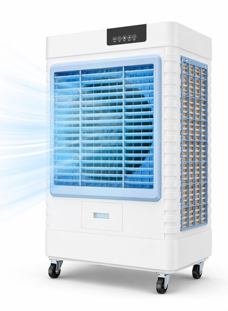 SUNRISE Commercial Home Air cooler 60L Industrial Heavy duty Air Conditioning Fan 3 In 1 Evaporative Air Cooler 3 Wind Speeds Outdoor Indoor Use Cooling UP To 70 Sqm - Image 1