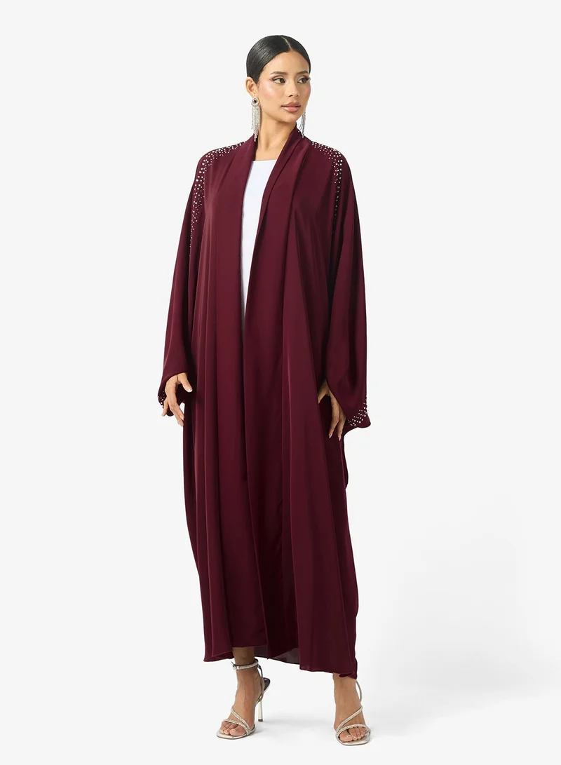 Embellished Cape Sleeve Abaya