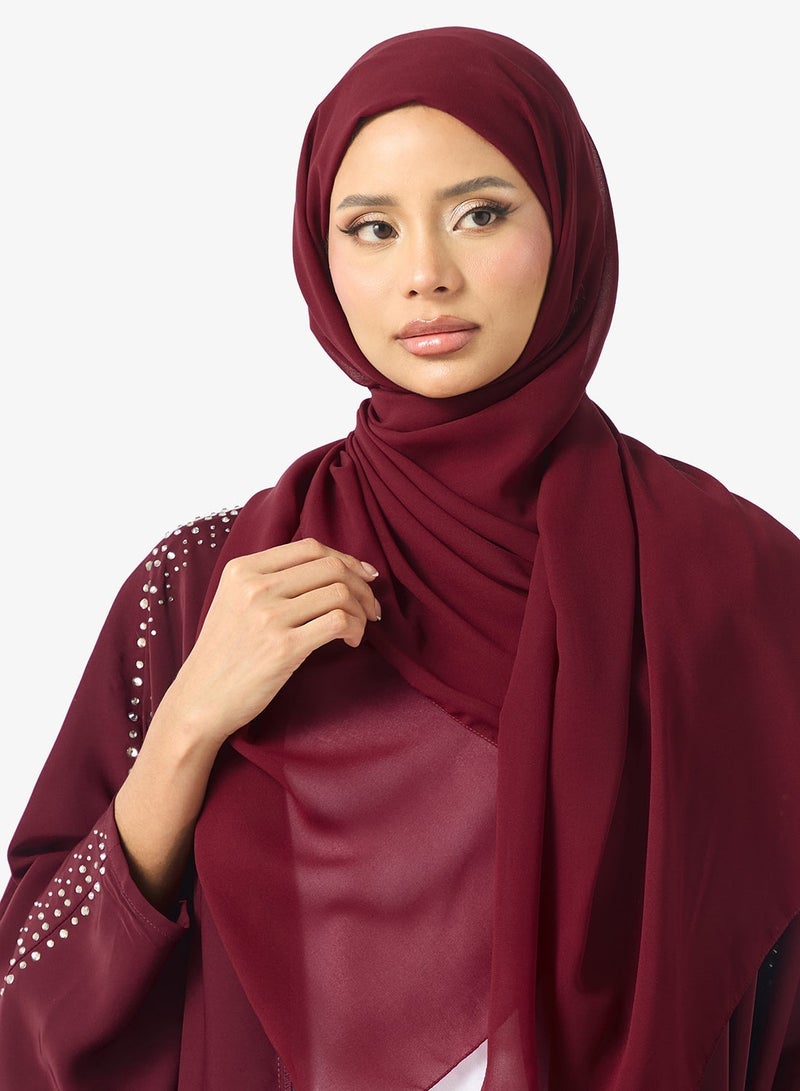 hayas closet Embellished Cape Sleeve Abaya - Image 5