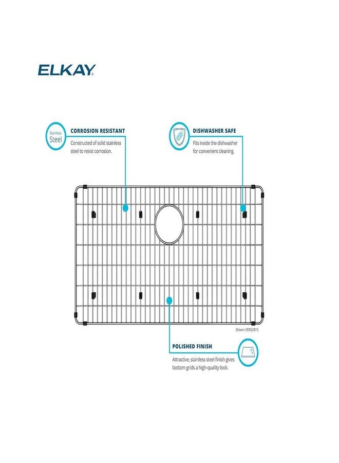 إلكاي رف حوض من الفولاذ المقاوم للصدأ من Elkay CTXBG1314 Crosstown بطول 12-3/4 بوصة × عرض 14-1/4 بوصة - فولاذ مقاوم للصدأ - Image 4