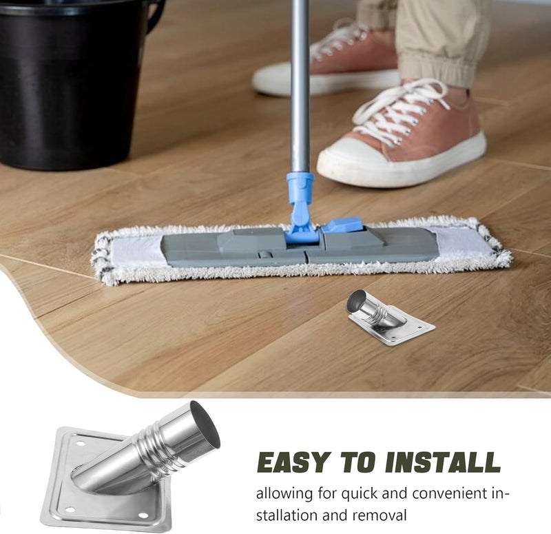 Universal Stainless Steel Broom Handle Adapter Coupler for 1 Inch Telescopic Rod, Threaded Connector for Mop and Broom Handles in Home Cleaning - Image 3