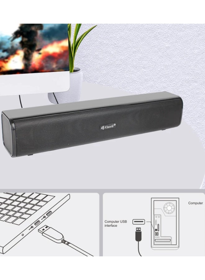 كيسونلي مكبر صوت Kisonli L-600 USB ستيريو – أداء مدمج وواضح - Image 4