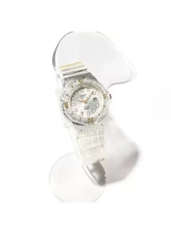كاسيو Women's Analog Display Watch With White Resin Strap - LRW-200HS-7EVDF