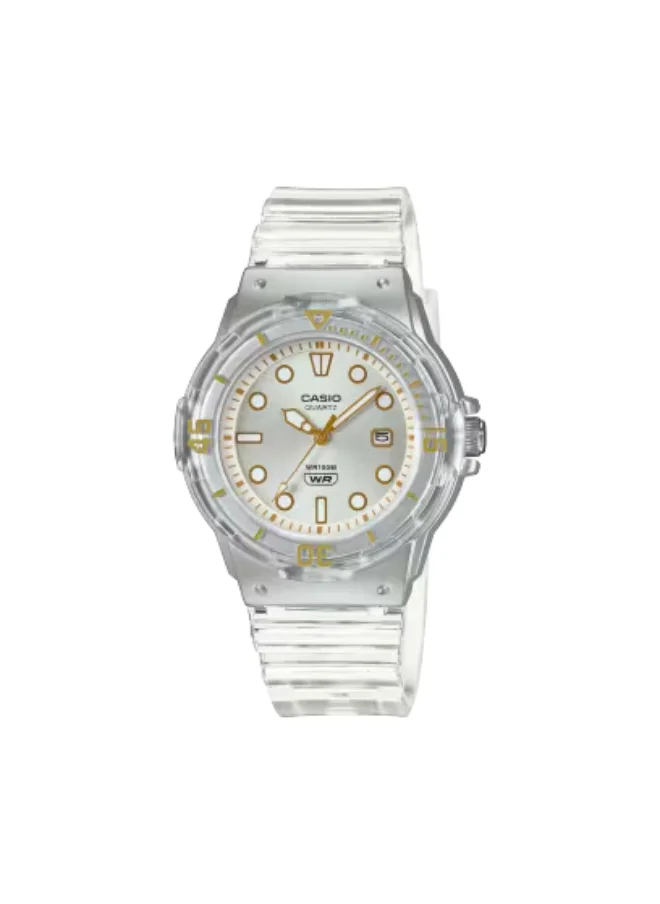 كاسيو Women's Analog Display Watch With White Resin Strap - LRW-200HS-7EVDF