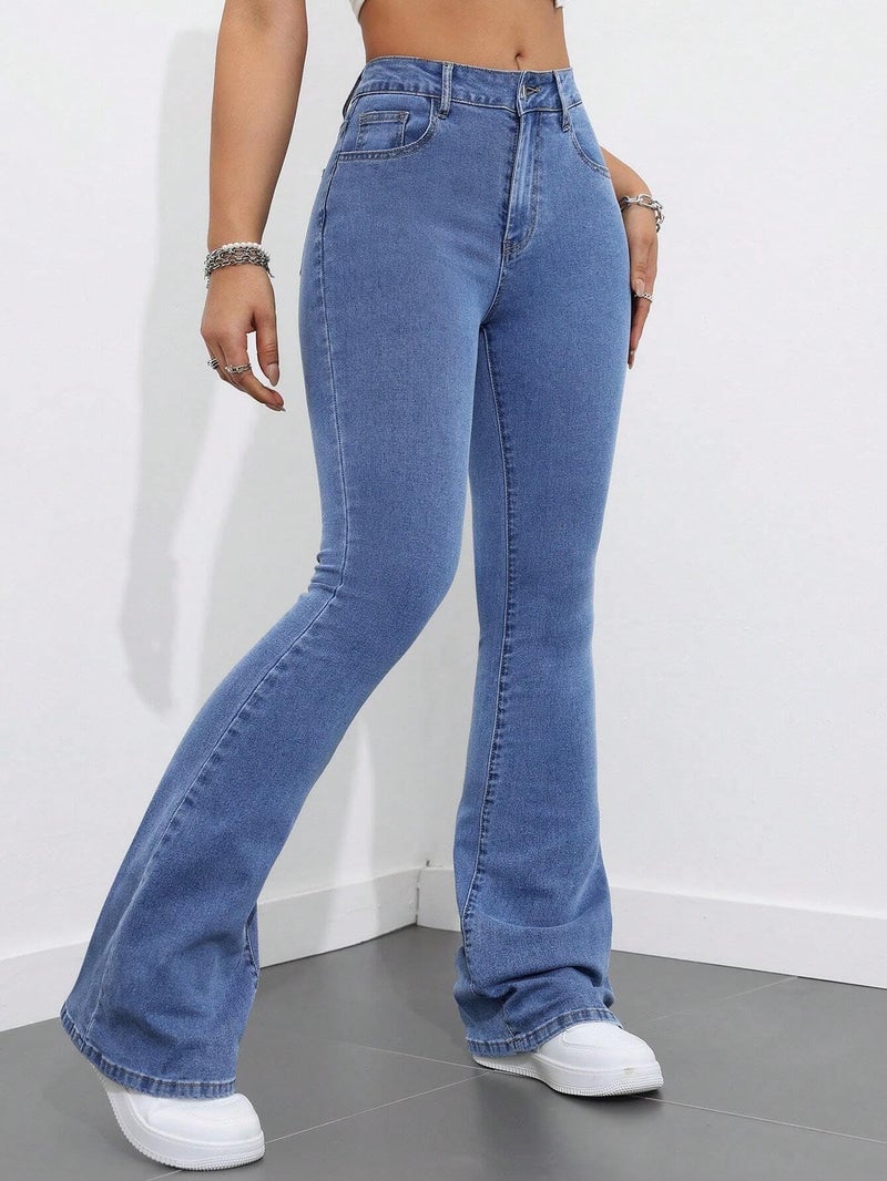 KOTTY Womens Solid Lightweight Harbor Blue Stylish Jeans(Blue,L)-KTTLADIESJEANS3010L - Image 5
