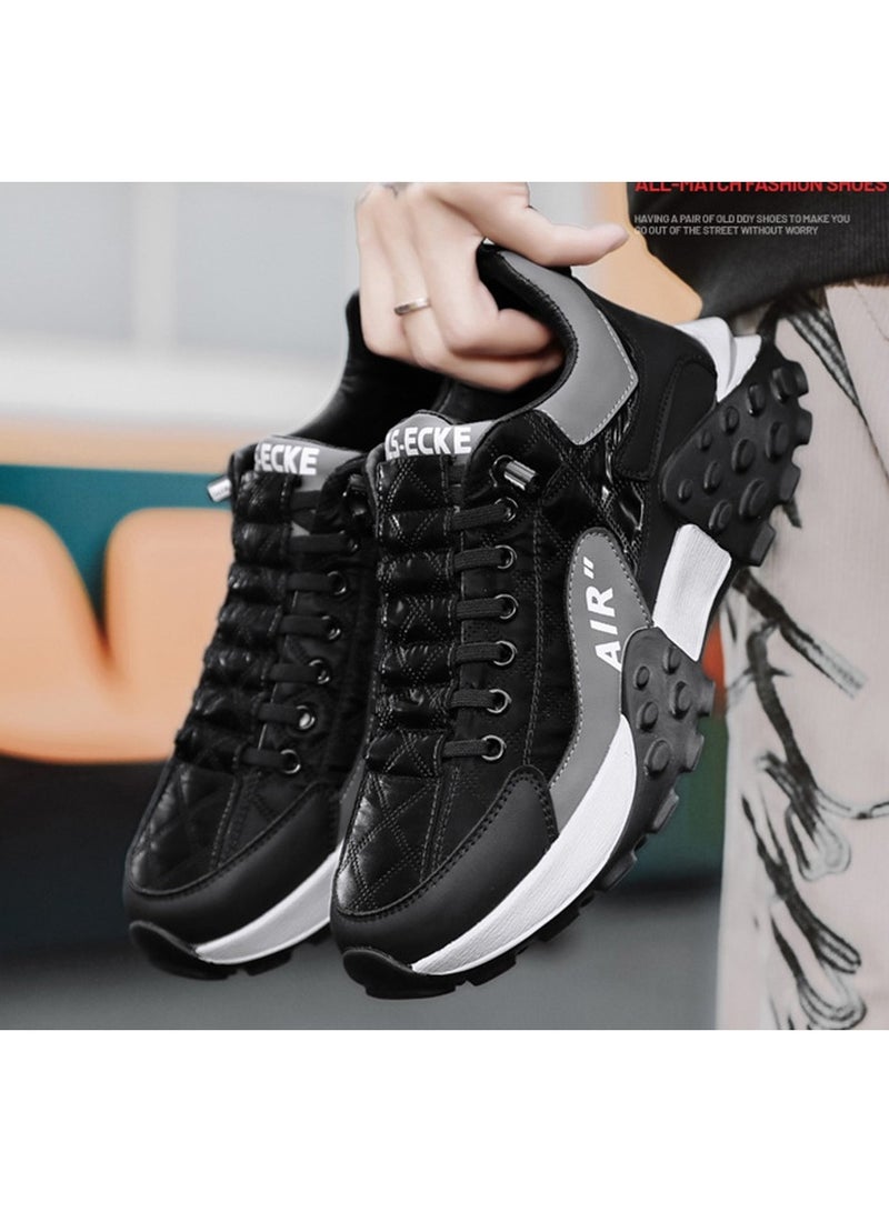 Loquat Lace Up Low Collar Foot Thick Sole Casual Sports Shoes - Image 2
