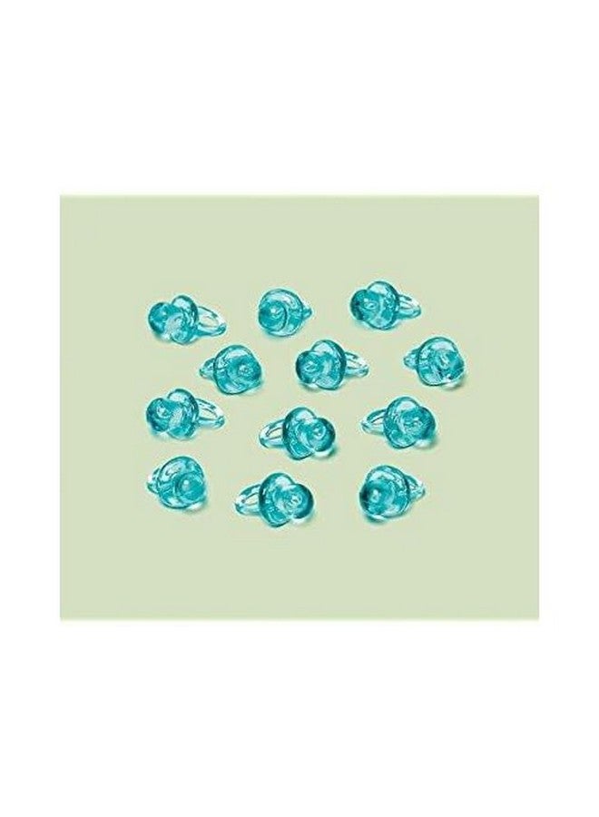 أمسكان لهايات بلاستيكية صغيرة متعددة الألوان باللون الأزرق - 1 بوصة × 0.5 بوصة (24 قطعة) - مثالية لحفلات استقبال المولود والحفلات والديكورات المنزلية - Image 3