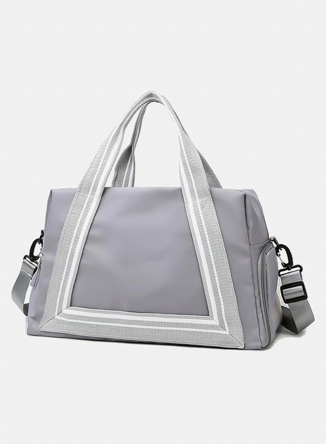Briefcase Outdoor Waterproof Sport Gym Bag Dry Wet Separation Men Women Training Fitness Swim Travel Handbag Yoga Mat Shoe Compartment (Color : Gray)