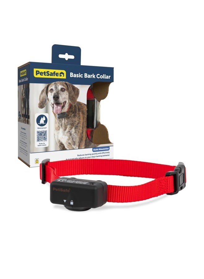 PetSafe Basic Bark Control Collar for Dogs 8 lb. and Up, Anti-Bark Training Device, Waterproof, Static Correction, Canine - Automatic Dog Training Collar to Decrease Barking, PBC-102 - Image 1
