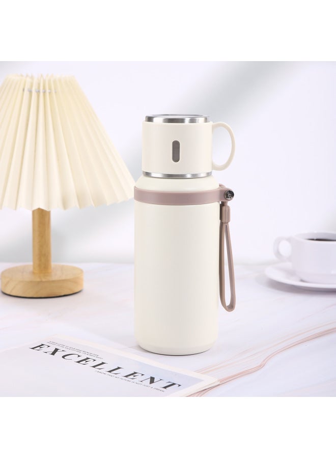 316 Double-layer Vacuum Stainless Steel Thermos Cup, Student Water Cup, Tea And Water Separation, Large Capacity, Household Portable Water Bottle