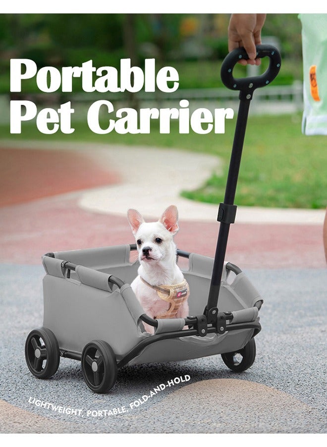 XiuWoo Pet Stroller Pet Stroller Dog Stroller 4 Wheel Folding Small Dog and Cat Stroller Pet Stroller Suitable for Travel Shopping Walking and Playing - Image 1
