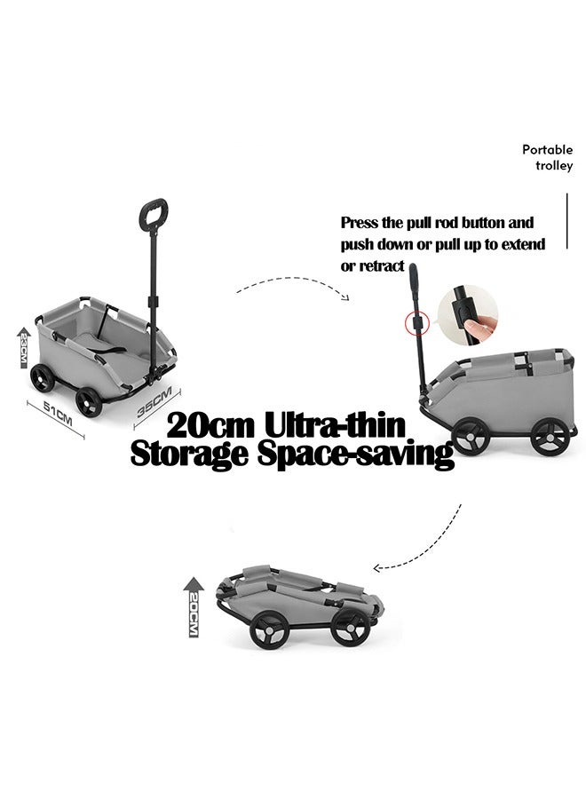 XiuWoo Pet Stroller Pet Stroller Dog Stroller 4 Wheel Folding Small Dog and Cat Stroller Pet Stroller Suitable for Travel Shopping Walking and Playing - Image 2