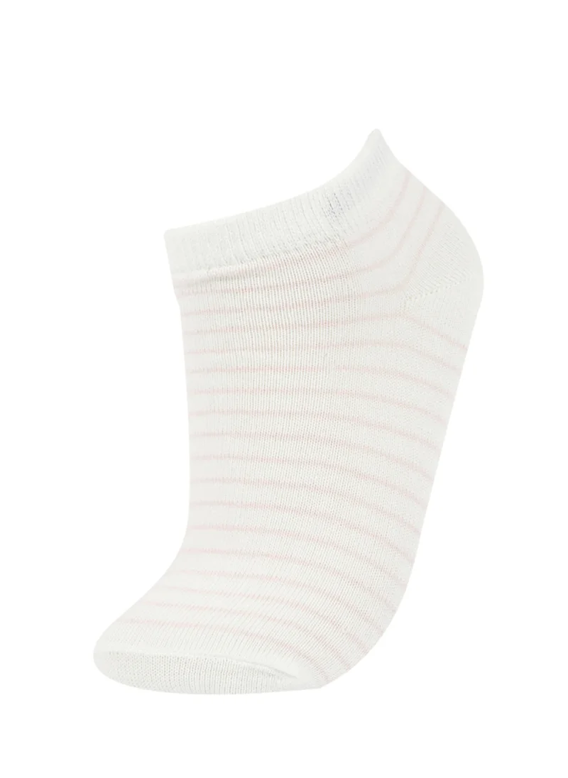 DeFacto 5-Pack Cotton Striped And Flamingo Printed Ankle Socks